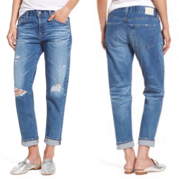 Ag Adriano Goldschmied Denim - EUC AG Ex-Boyfriend Slouchy Slim Jeans 15 Years Nebula Size 25R